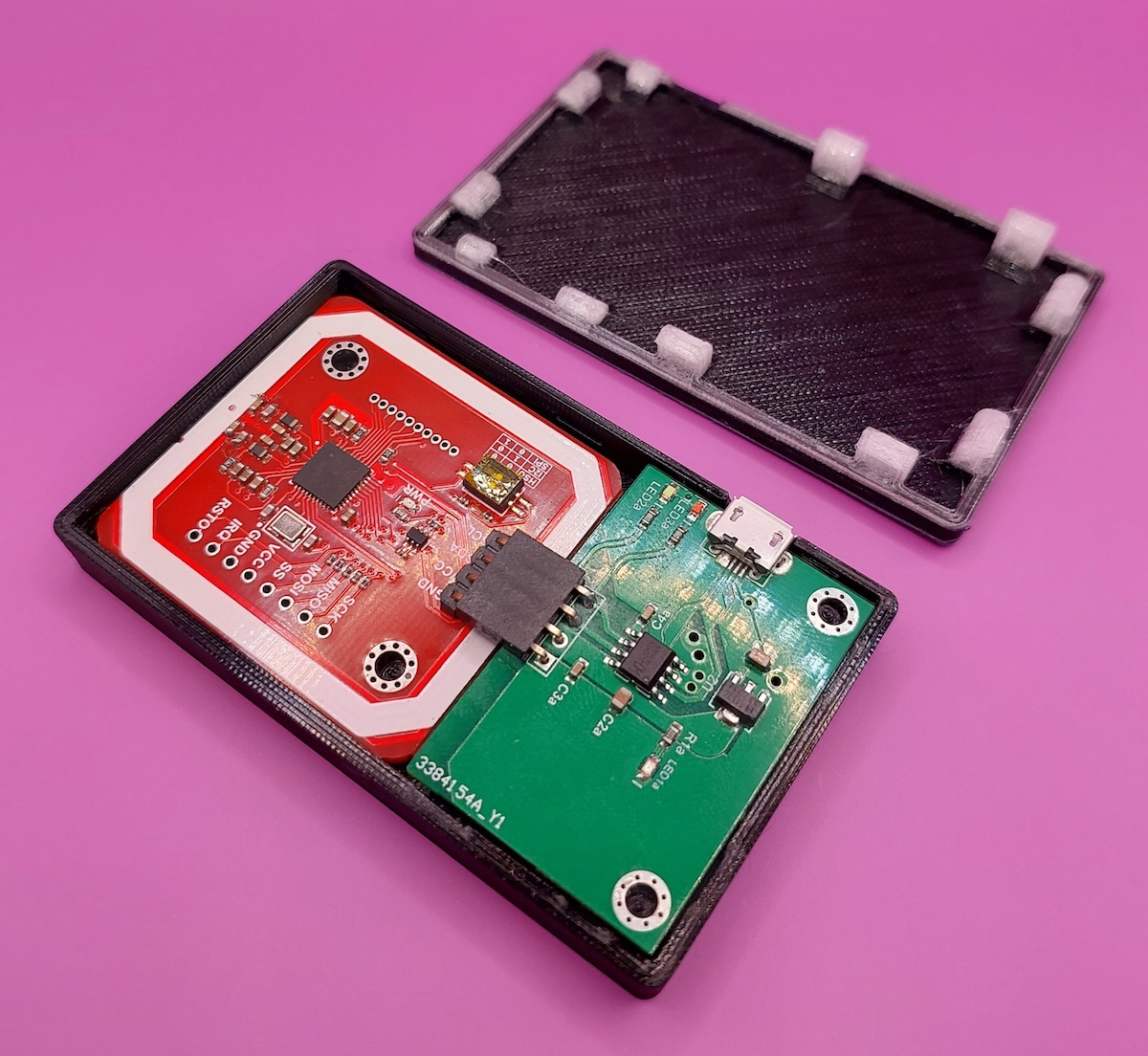 Place boards in bottom case piece